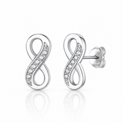 Infinity Moissanite Stud Earrings-Black Diamonds New York