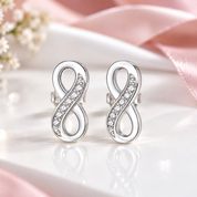 Infinity Moissanite Stud Earrings-Black Diamonds New York