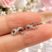 Infinity Moissanite Stud Earrings-Black Diamonds New York