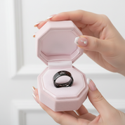 King & Queen Black Tungsten Wedding Band-Black Diamonds New York