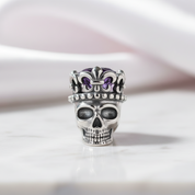 King Skull Gothic Charm-Black Diamonds New York