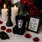 King Skull Gothic Charm-Black Diamonds New York