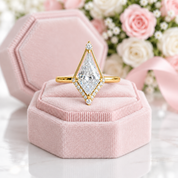 Kite Cut Diamond Option Engagement Ring-Black Diamonds New York