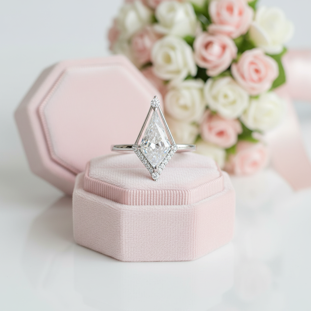 Kite Cut Diamond Option Engagement Ring-Black Diamonds New York