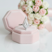Kite Cut Diamond Option Engagement Ring-Black Diamonds New York