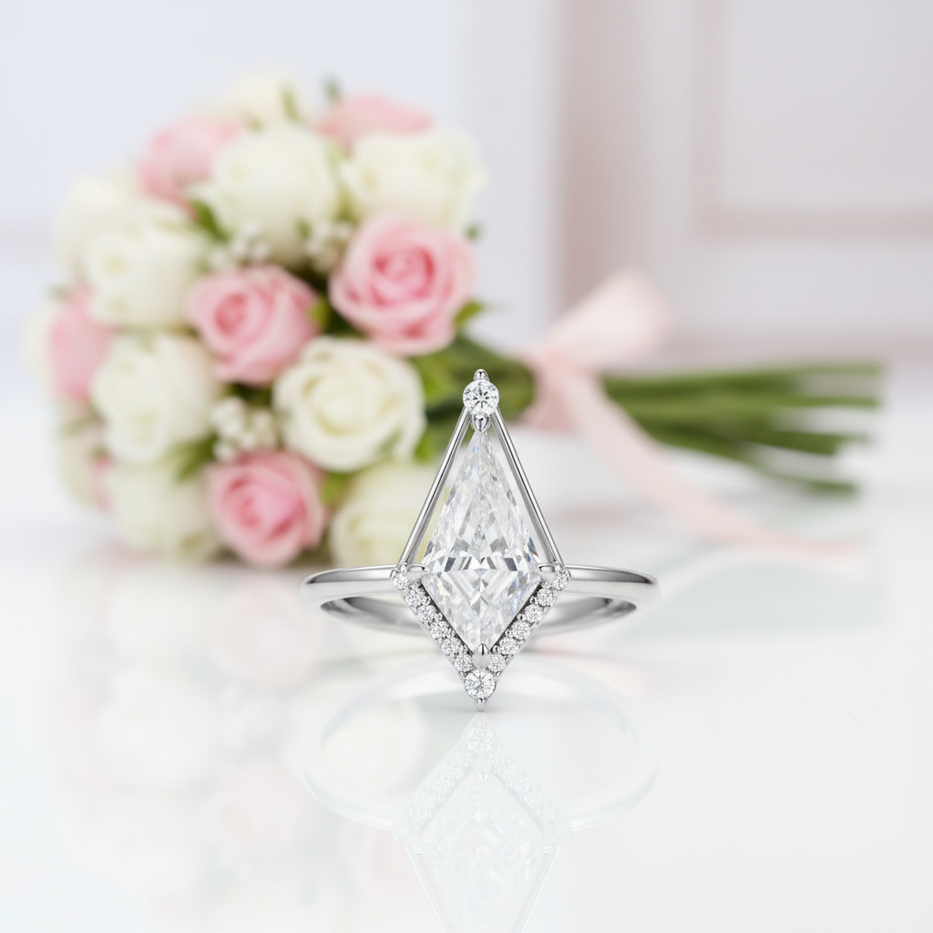 Kite Cut Diamond Option Engagement Ring-Black Diamonds New York
