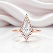 Kite Cut Diamond Option Engagement Ring-Black Diamonds New York