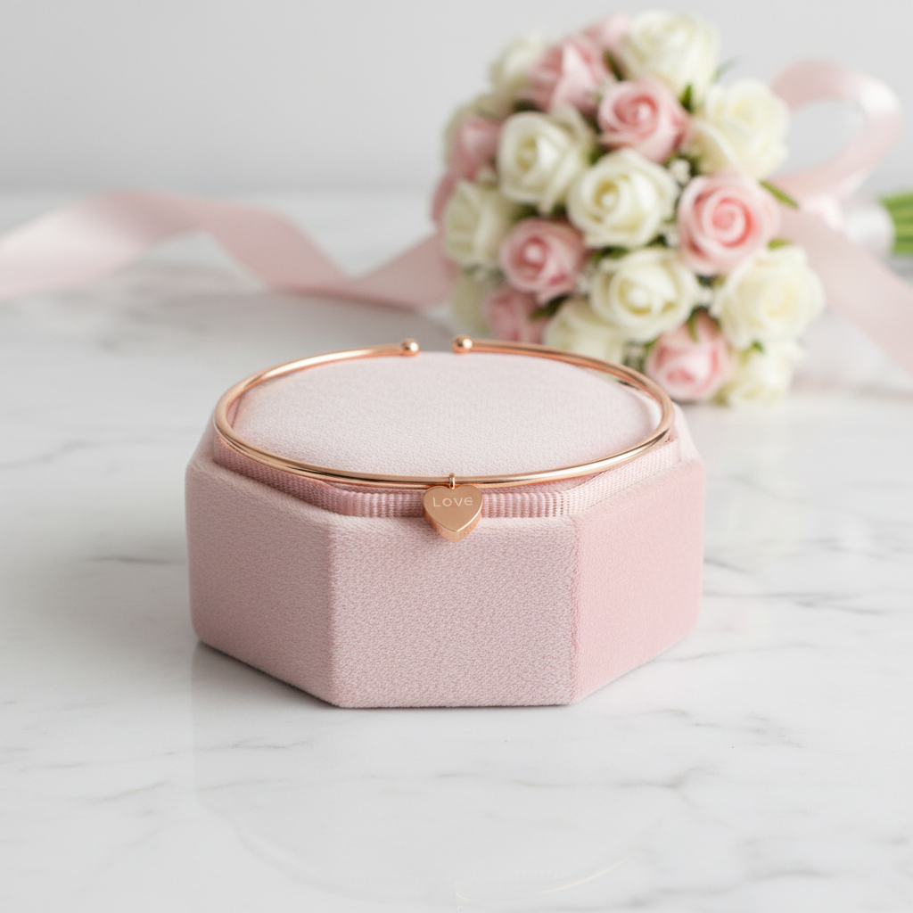 Love Bangle in Solid Rose Gold-Black Diamonds New York