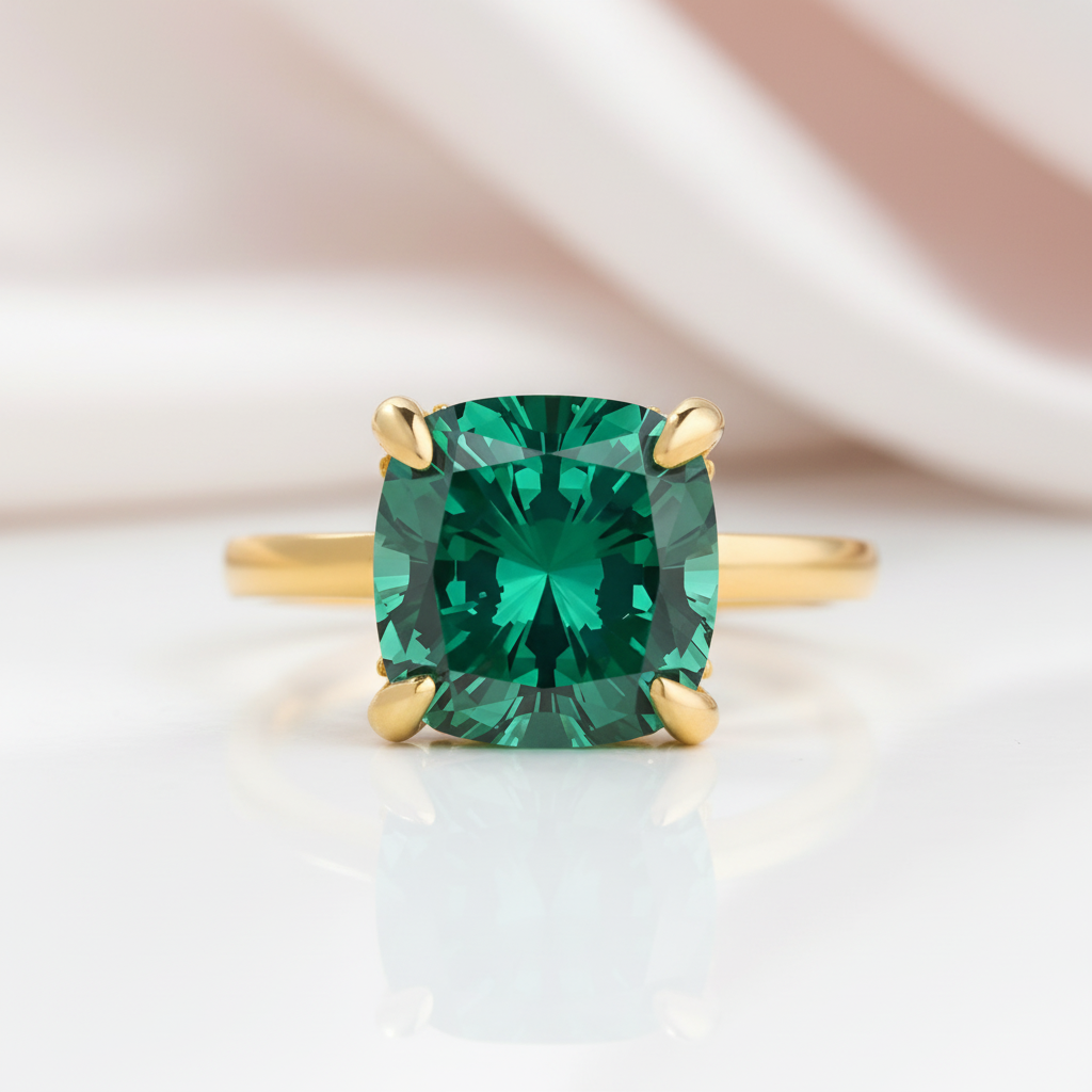 Lovely 3.5 Carat Cushion Cut Paraiba Tourmaline Engagement Ring-Black Diamonds New York