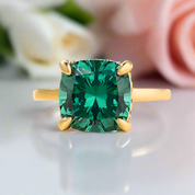 Lovely 3.5 Carat Cushion Cut Paraiba Tourmaline Engagement Ring-Black Diamonds New York