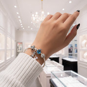 Luminous Elf Witch Riding in Witch Broom Charm-Black Diamonds New York