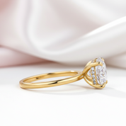 Luxurious Round Cut 4 Prong Solitaire Engagement Ring-Black Diamonds New York