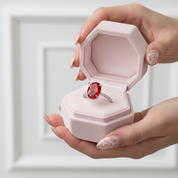 Luxurious Ruby Oval Cut Diamond Option Engagement Ring-Black Diamonds New York