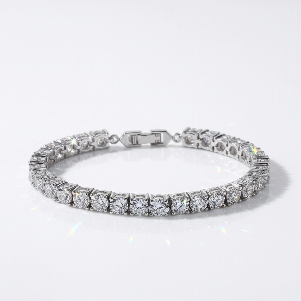 Luxury Bracelet Full of Round Diamond Option-Black Diamonds New York