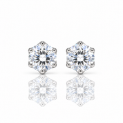 2.0 twc Round Diamond Option 6 Prong Stud Earrings-Black Diamonds New York