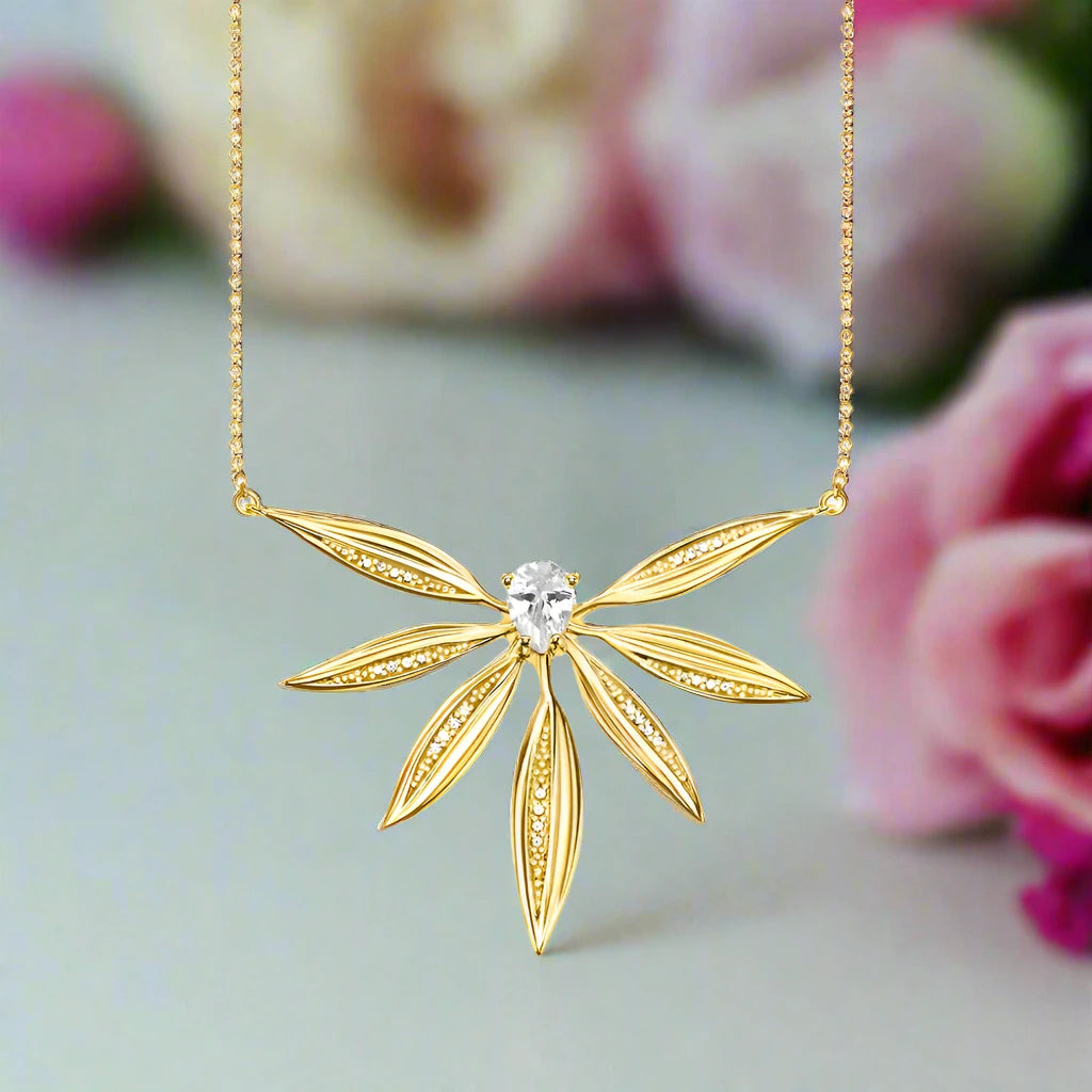 Magic Cat Pendant Necklace with Moon & Stars-Black Diamonds New York