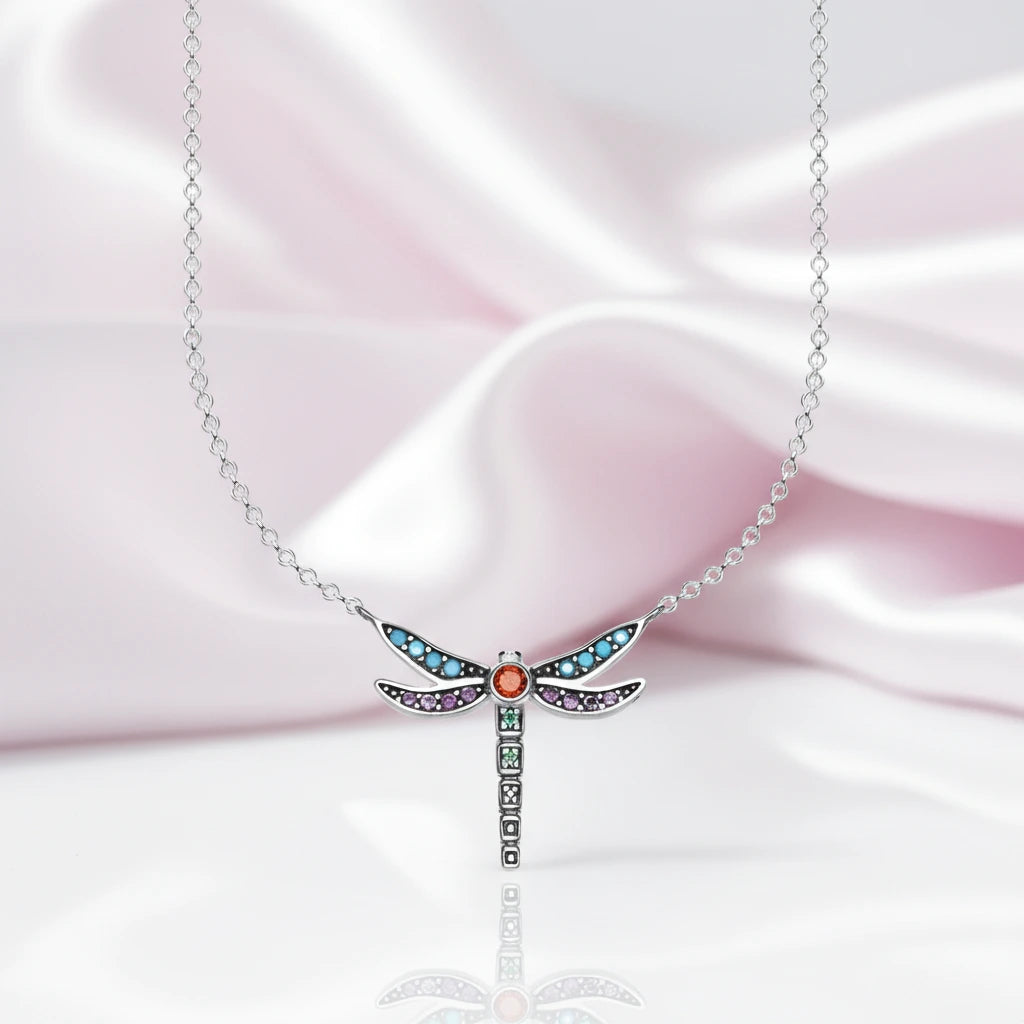 Magic Cat Pendant Necklace with Moon & Stars-Black Diamonds New York
