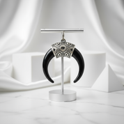 Maori Tiger Tooth Ethnic Punk Pendant-Black Diamonds New York