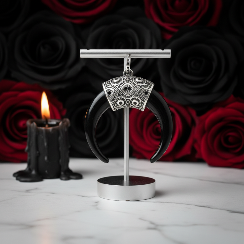 Maori Tiger Tooth Ethnic Punk Pendant-Black Diamonds New York