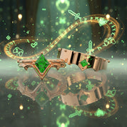 Marksman's Ring Set (Women)- 14k Yellow Gold Video Game Inspired Rings-Black Diamonds New York