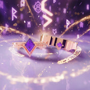 Marksman's Ring Set (Women)- 14k Yellow Gold Video Game Inspired Rings-Black Diamonds New York