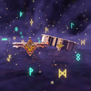 Marksman's Ring Set (Women)- 14k Yellow Gold Video Game Inspired Rings-Black Diamonds New York