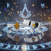 Marksman's Ring Set (Women)- 14k Yellow Gold Video Game Inspired Rings-Black Diamonds New York