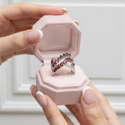 Marquise-cut Garnet Gemstone Geometric Ring-Black Diamonds New York