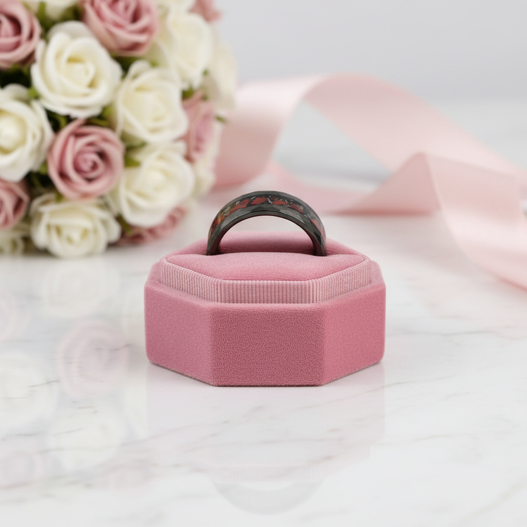 Matte Black Hammered Meteorite Dinosaur Bone Tungsten Wedding Band-Black Diamonds New York