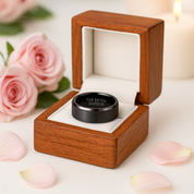 Matte Finish Black Tungsten Beveled Edge Wedding Band-Black Diamonds New York