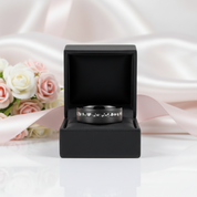 Meteorite Fragments Inlay Brush Black Tungsten Carbide Ring-Black Diamonds New York