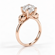 Micro-inlaid Diamond Option Rose Gold Skull Ring-Black Diamonds New York