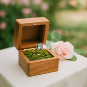 Milky Blue Moonstone Moss Agate Engagement Ring-Black Diamonds New York