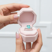 Mint Sapphire Tourmaline Engagement Ring