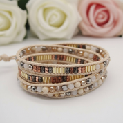 Mix Beadwork Agate Bracelet-Black Diamonds New York