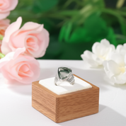 Moss Agate Vintage Style Ring-Black Diamonds New York