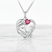 Mother and Child Pendant Necklace-Black Diamonds New York