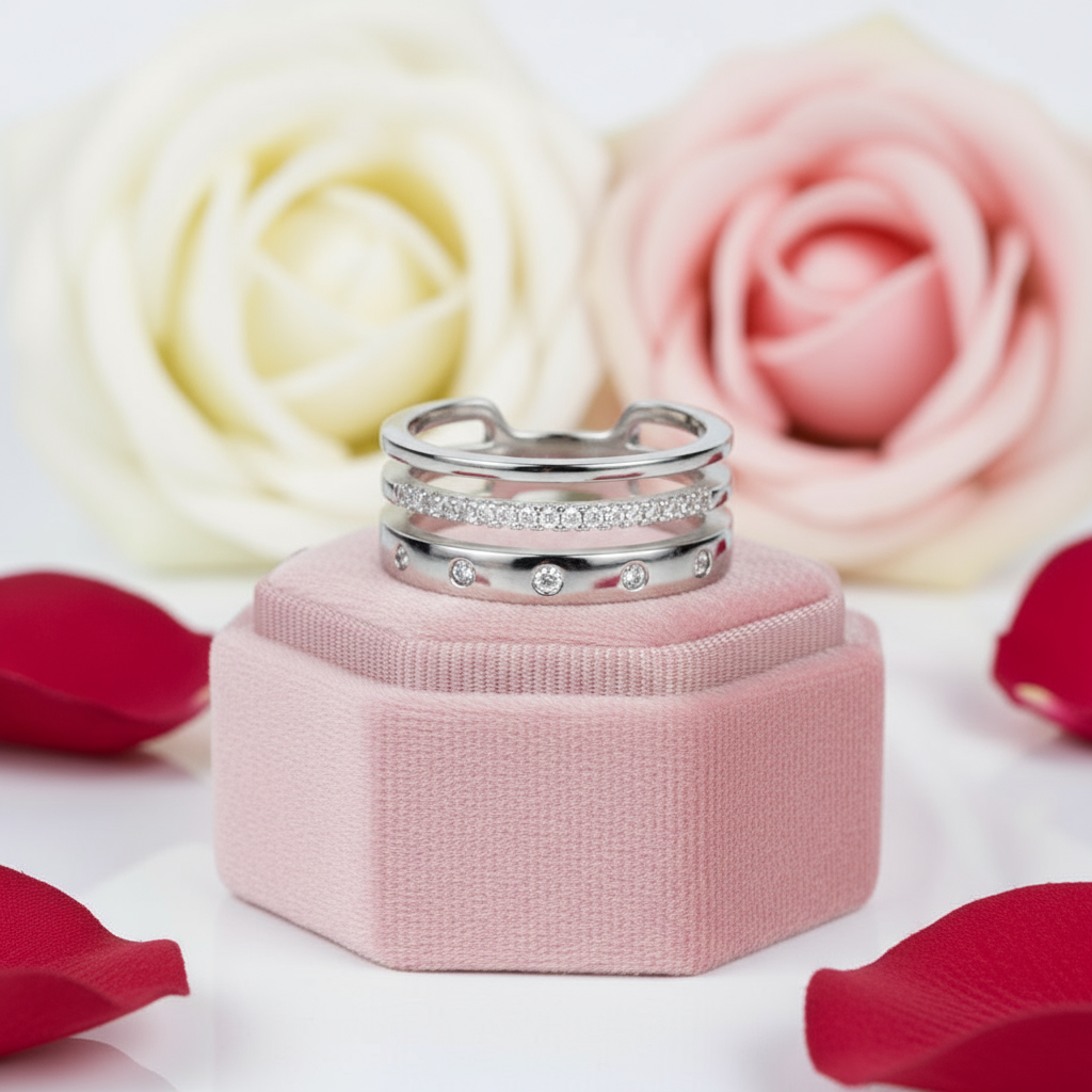 Multi-band Diamond Wedding Band-Black Diamonds New York