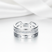 Multi-band Diamond Option Wedding Band-Black Diamonds New York