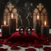 Multiple Skull Gothic Unisex Hoop Earrings-Black Diamonds New York