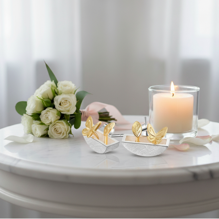 My Little Garden Stud Earrings-Black Diamonds New York