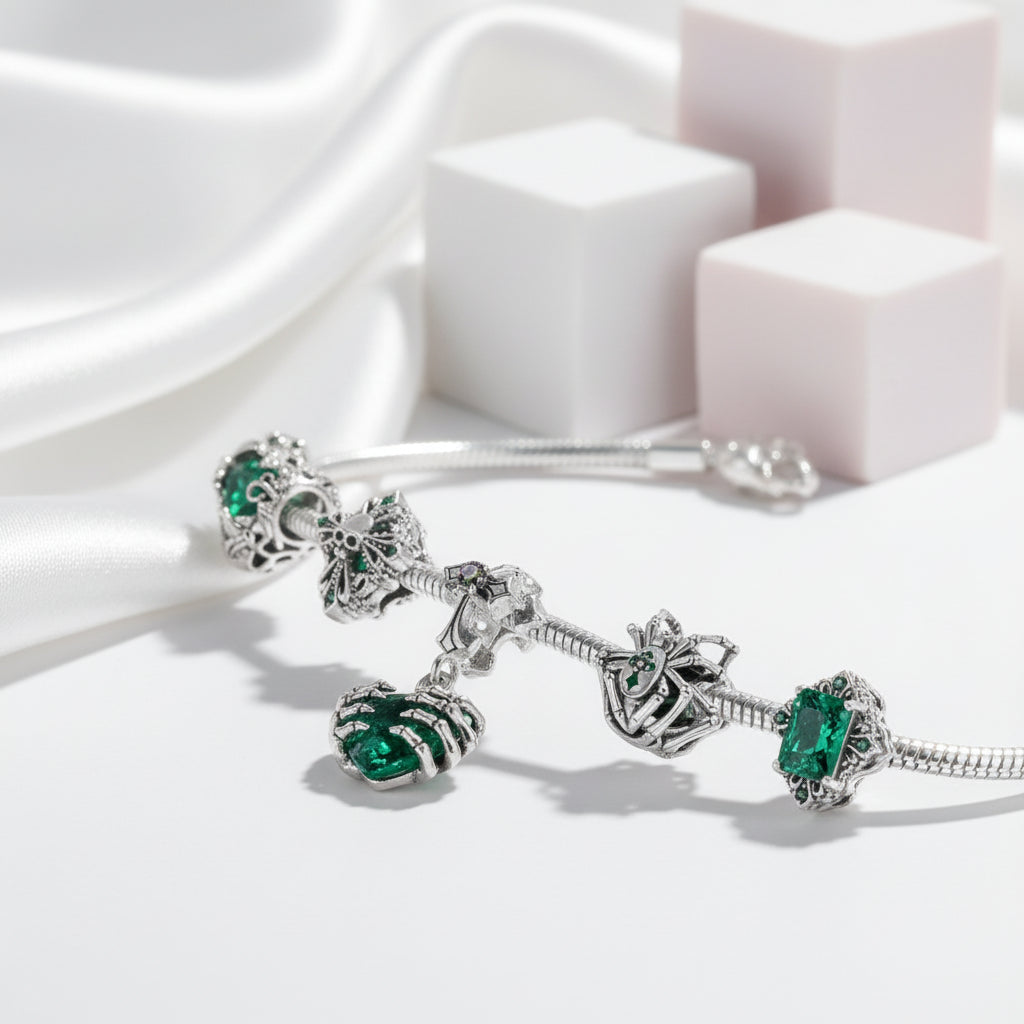 Mystic Spider Charm with Diamond-Black Diamonds New York