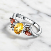 Citrine & Garnet Ring-Black Diamonds New York
