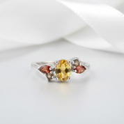 Citrine & Garnet Ring-Black Diamonds New York