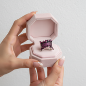 Rhodolite Garnet Bohemian Ring-Black Diamonds New York