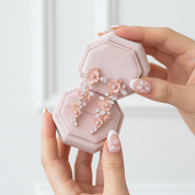 Natural Shell Flower Drop Earrings-Black Diamonds New York