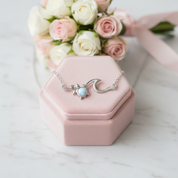 Ocean Sea Turtle Necklace White Gold Pendant Necklace-Black Diamonds New York