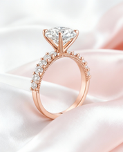 2.5 ct Round Cut Diamond Rose Gold Engagement Ring Set-Black Diamonds New York