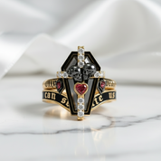 Only Death Can Separate Us Coffin Cut Diamond Wedding Rings-Black Diamonds New York