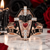 Only Death Can Separate Us Coffin Cut Diamond Option Wedding Rings-Black Diamonds New York